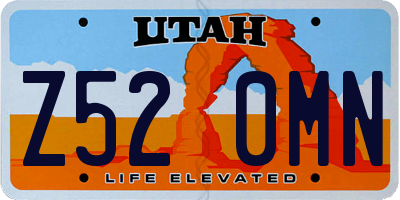 UT license plate Z520MN