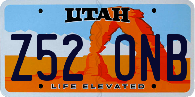 UT license plate Z520NB