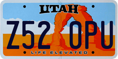 UT license plate Z520PU