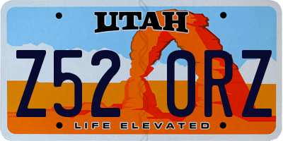 UT license plate Z520RZ