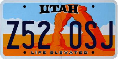 UT license plate Z520SJ