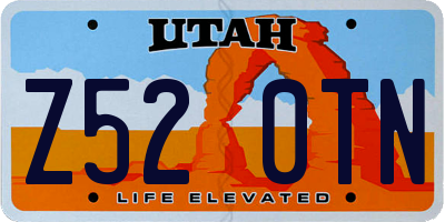 UT license plate Z520TN