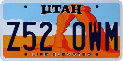 UT license plate Z520WM