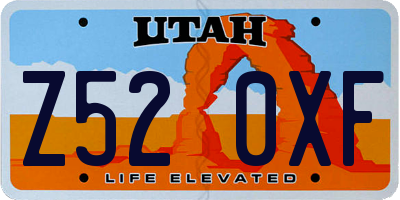 UT license plate Z520XF