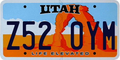 UT license plate Z520YM