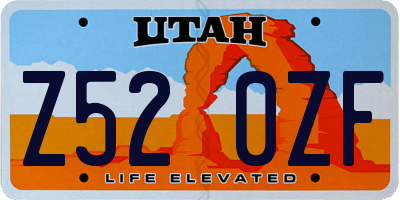 UT license plate Z520ZF
