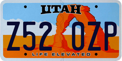 UT license plate Z520ZP