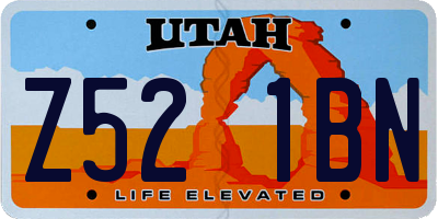 UT license plate Z521BN