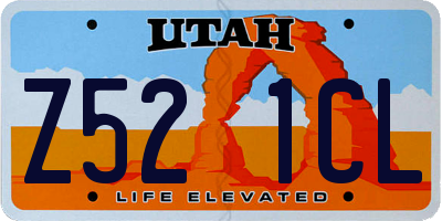 UT license plate Z521CL