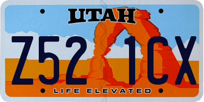 UT license plate Z521CX