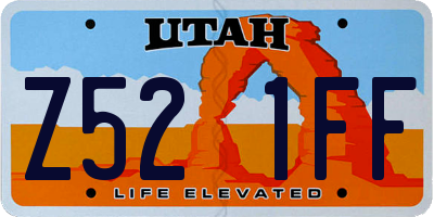 UT license plate Z521FF