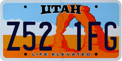 UT license plate Z521FG