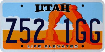 UT license plate Z521GG