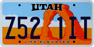 UT license plate Z521IT