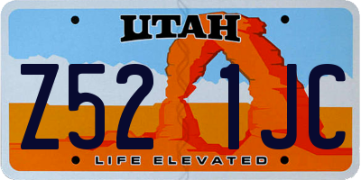 UT license plate Z521JC