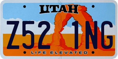 UT license plate Z521NG