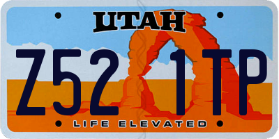 UT license plate Z521TP