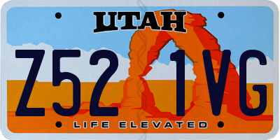 UT license plate Z521VG