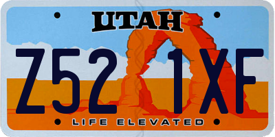 UT license plate Z521XF