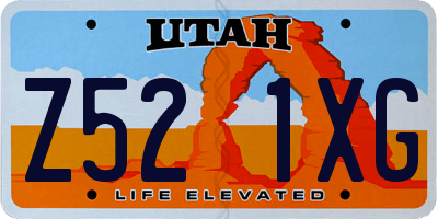 UT license plate Z521XG