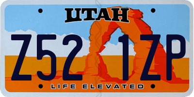 UT license plate Z521ZP