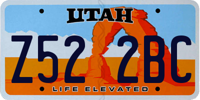 UT license plate Z522BC
