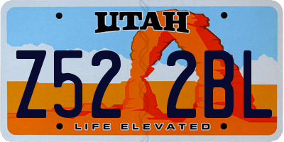 UT license plate Z522BL
