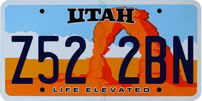UT license plate Z522BN
