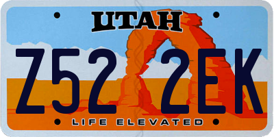 UT license plate Z522EK