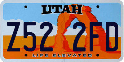UT license plate Z522FD