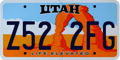 UT license plate Z522FG