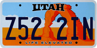 UT license plate Z522IN