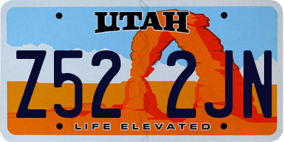UT license plate Z522JN