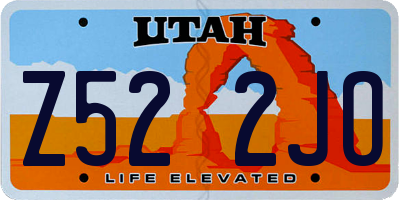UT license plate Z522JO