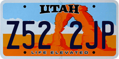 UT license plate Z522JP