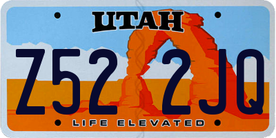 UT license plate Z522JQ