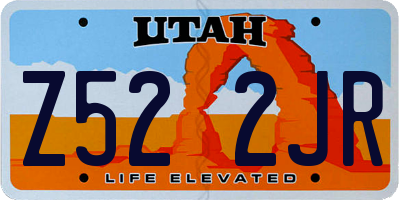UT license plate Z522JR