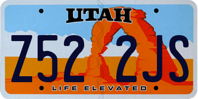 UT license plate Z522JS