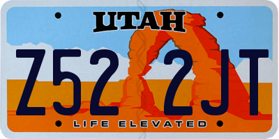 UT license plate Z522JT