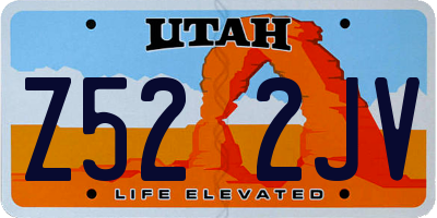 UT license plate Z522JV