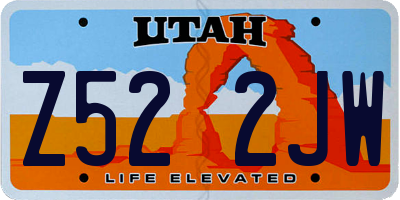 UT license plate Z522JW