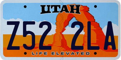 UT license plate Z522LA