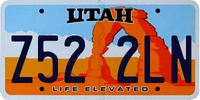 UT license plate Z522LN
