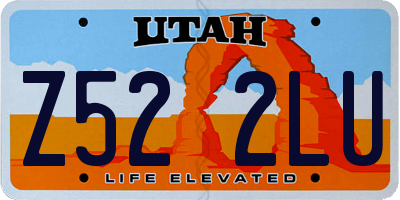 UT license plate Z522LU