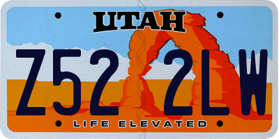 UT license plate Z522LW
