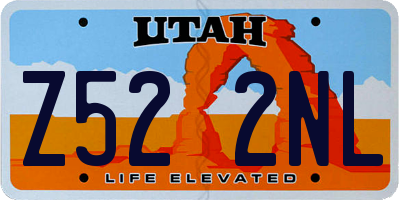UT license plate Z522NL