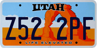 UT license plate Z522PF