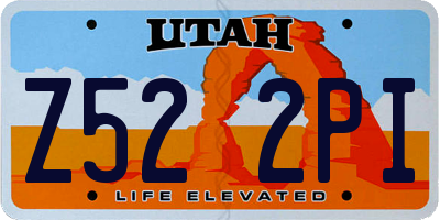 UT license plate Z522PI