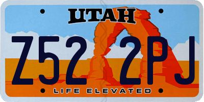 UT license plate Z522PJ