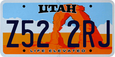 UT license plate Z522RJ